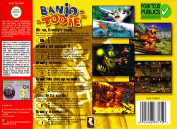 Banjo-Tooie (Europe) (En,Fr,De,Es) box cover back